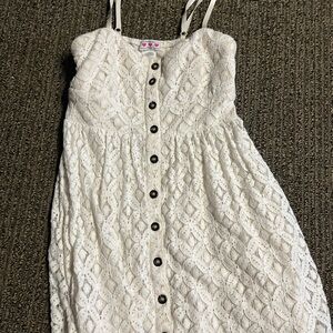 Trixxi Cream Sleeveless Empire Waist Sundress